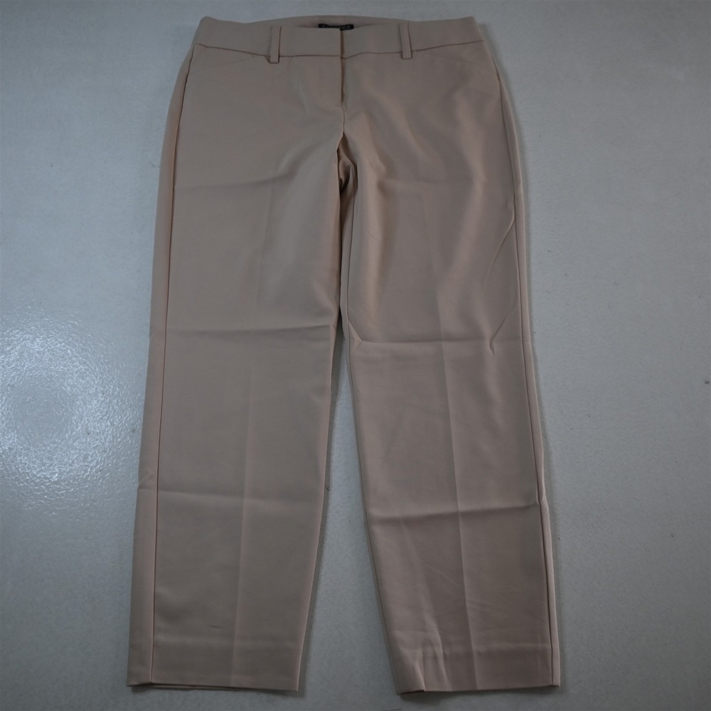 Express 2 Beige Pink Editor Slim Ankle Dress Womens Pants